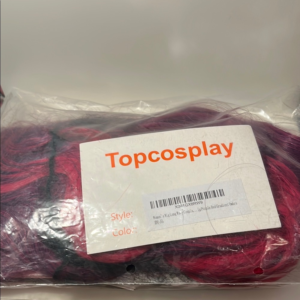 Red and Black Women Hair Wig